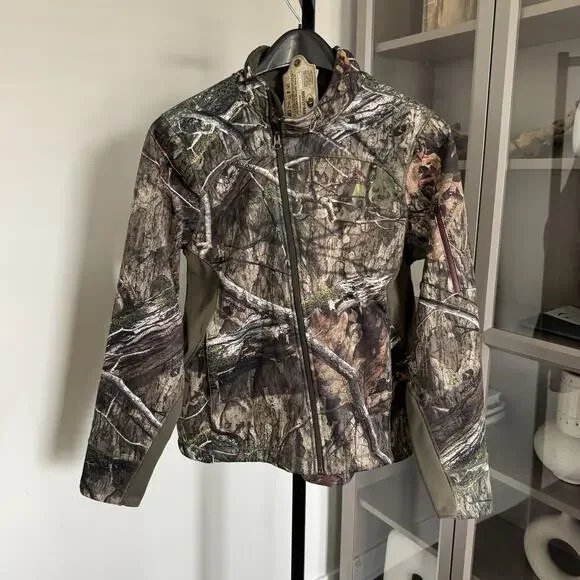 L.L. Bean Ridge Runner Softshell Mossy Oak Camouflage Zip Jacket L NEW Hunting
